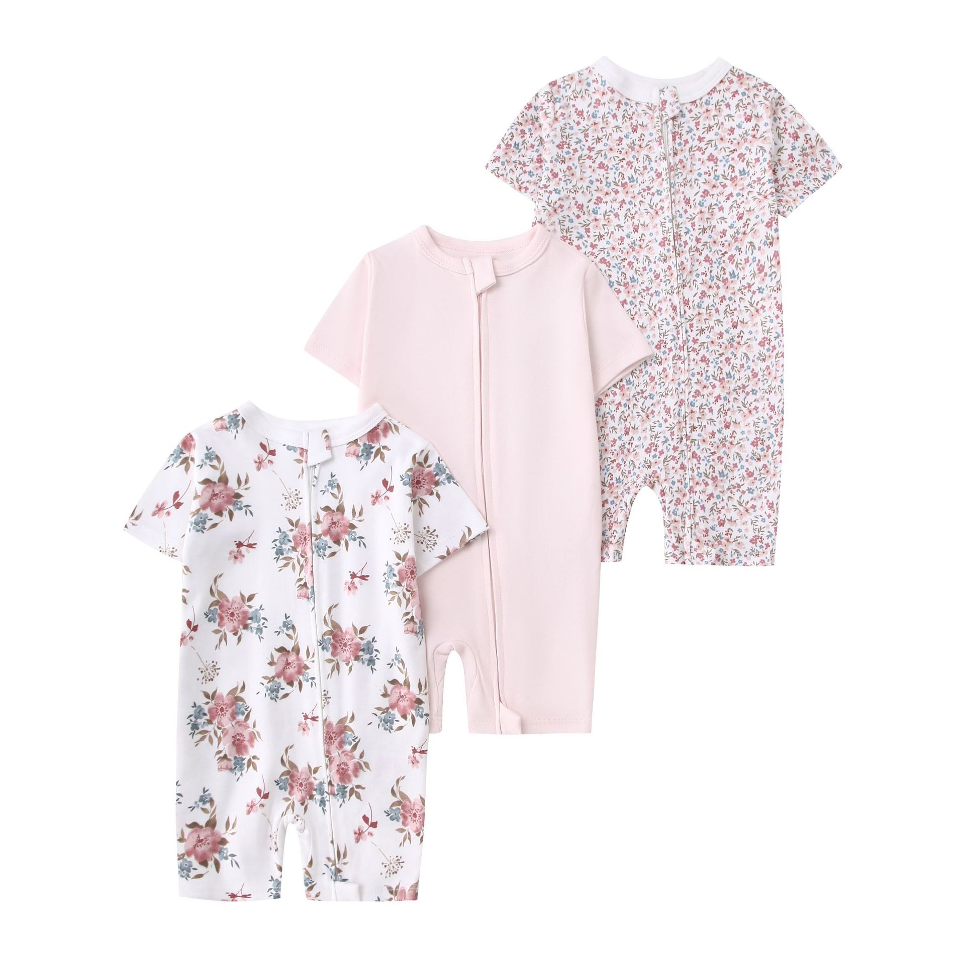 3pcs/lots Short Sleeve Romper Baby Bodysuits Newborn Cotton Romper Clothes Sets Baby Girl Boy Clothes Cartoon Ropa Jumpsuits Baby Clothes 6M-24M
