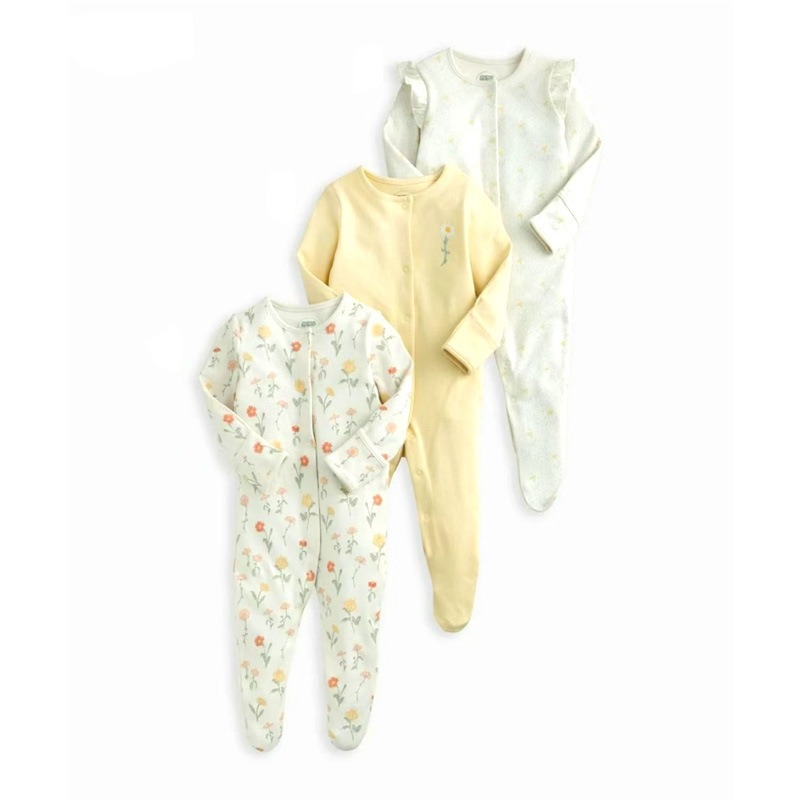 3pcs/lots Long Sleeve Romper Baby Bodysuits Newborn Cotton Romper Clothes Sets Baby Girl Boy Clothes Cartoon Ropa Jumpsuits Baby Clothes 3M-12M
