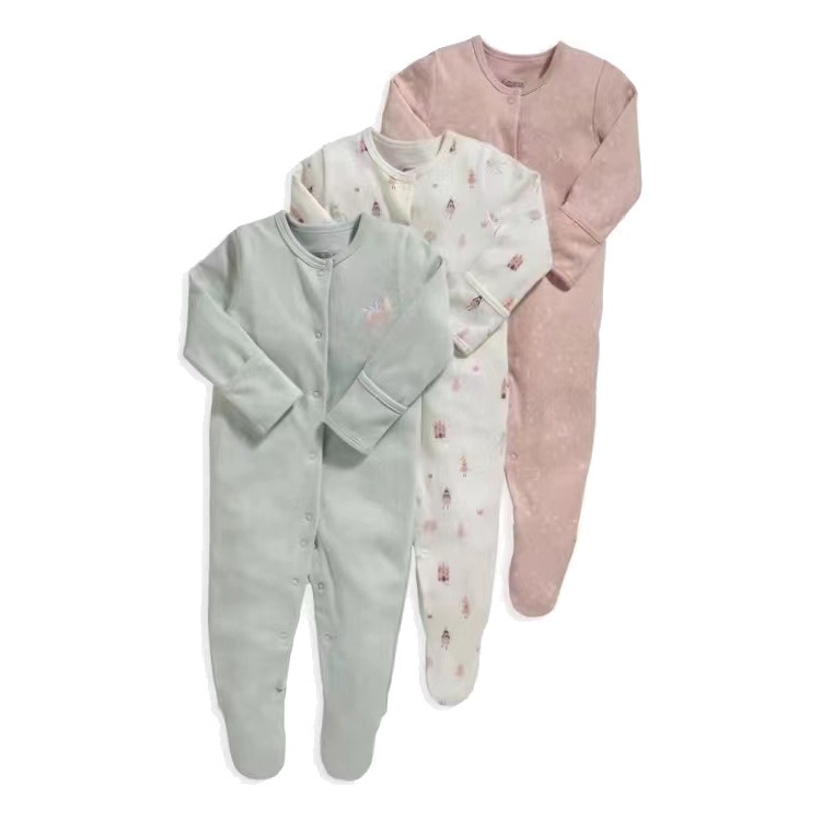 3pcs/lots Long Sleeve Romper Baby Bodysuits Newborn Cotton Romper Clothes Sets Baby Girl Boy Clothes Cartoon Ropa Jumpsuits Baby Clothes 3M-12M