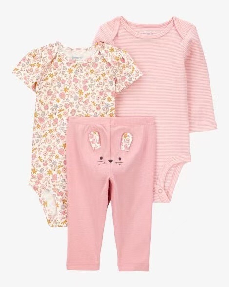 3pcs/lots Long Sleeve/Short Sleeve Baby Romper Bodysuits Newborn Cotton Romper Clothes Sets Baby Girl Boy Clothes Cartoon Print Ropa Jumpsuits Clothes 6M-24M