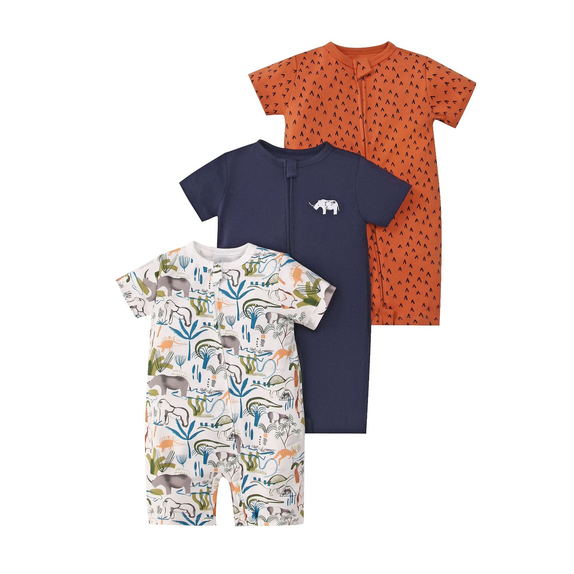 3pcs/lots Short Sleeve Romper Baby Bodysuits Newborn Cotton Romper Clothes Sets Baby Girl Boy Clothes Cartoon Ropa Jumpsuits Baby Clothes 6M-24M