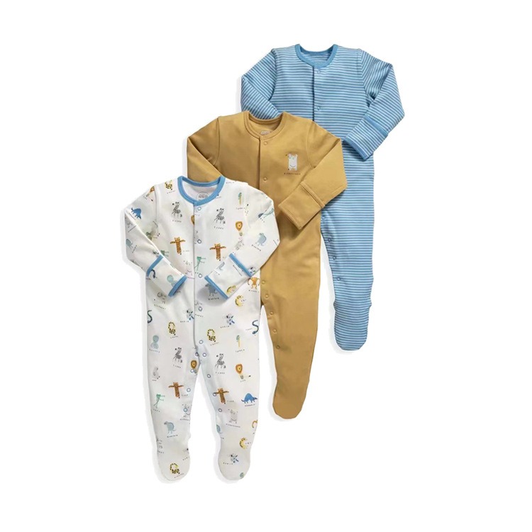 3pcs/lots Long Sleeve Romper Baby Bodysuits Newborn Cotton Romper Clothes Sets Baby Girl Boy Clothes Cartoon Ropa Jumpsuits Baby Clothes 3M-12M