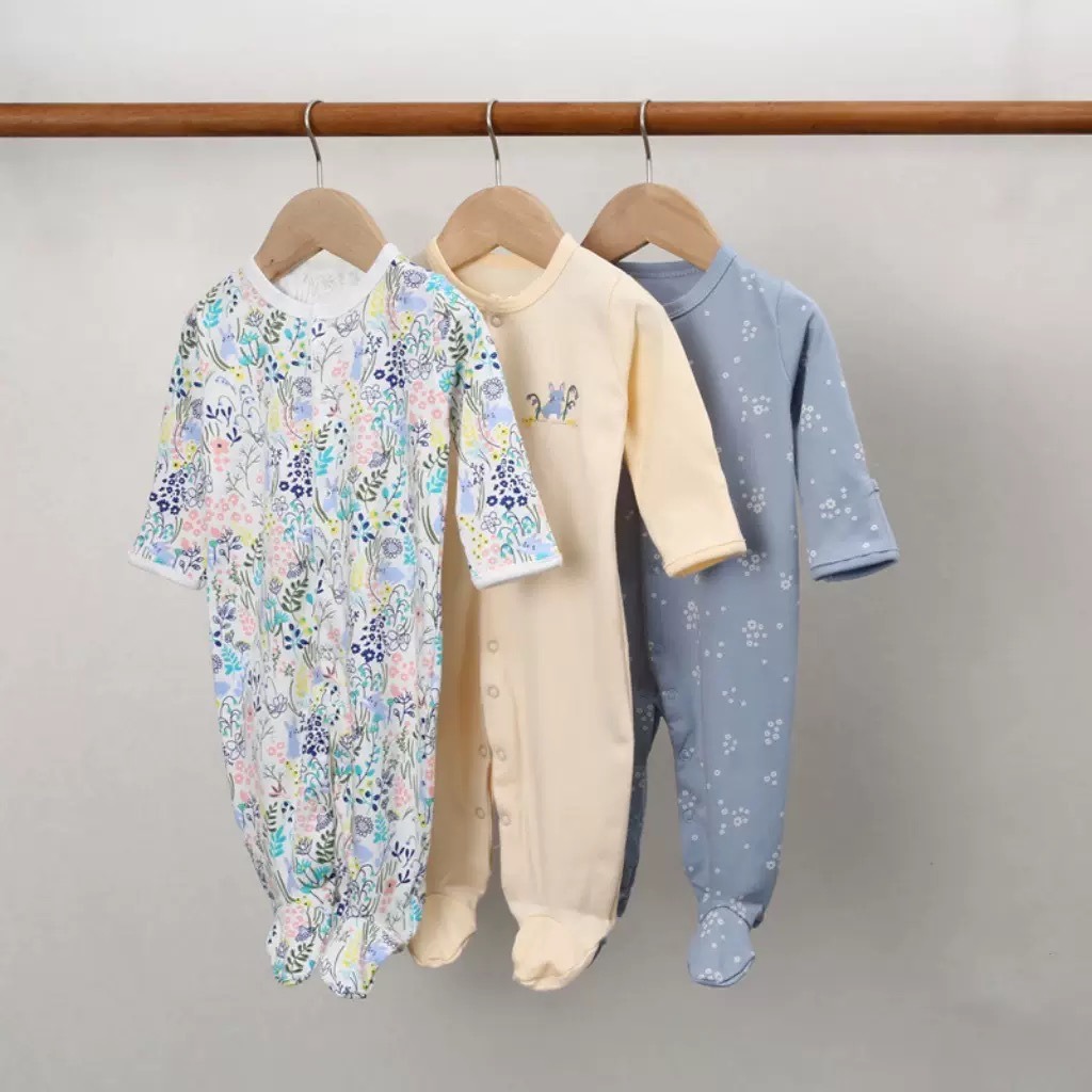 3pcs/lots Long Sleeve Romper Baby Bodysuits Newborn Cotton Romper Clothes Sets Baby Girl Boy Clothes Cartoon Ropa Jumpsuits Baby Clothes 3M-12M