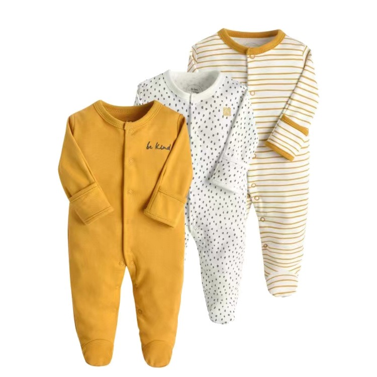 3pcs/lots Long Sleeve Romper Baby Bodysuits Newborn Cotton Romper Clothes Sets Baby Girl Boy Clothes Cartoon Ropa Jumpsuits Baby Clothes 3M-12M