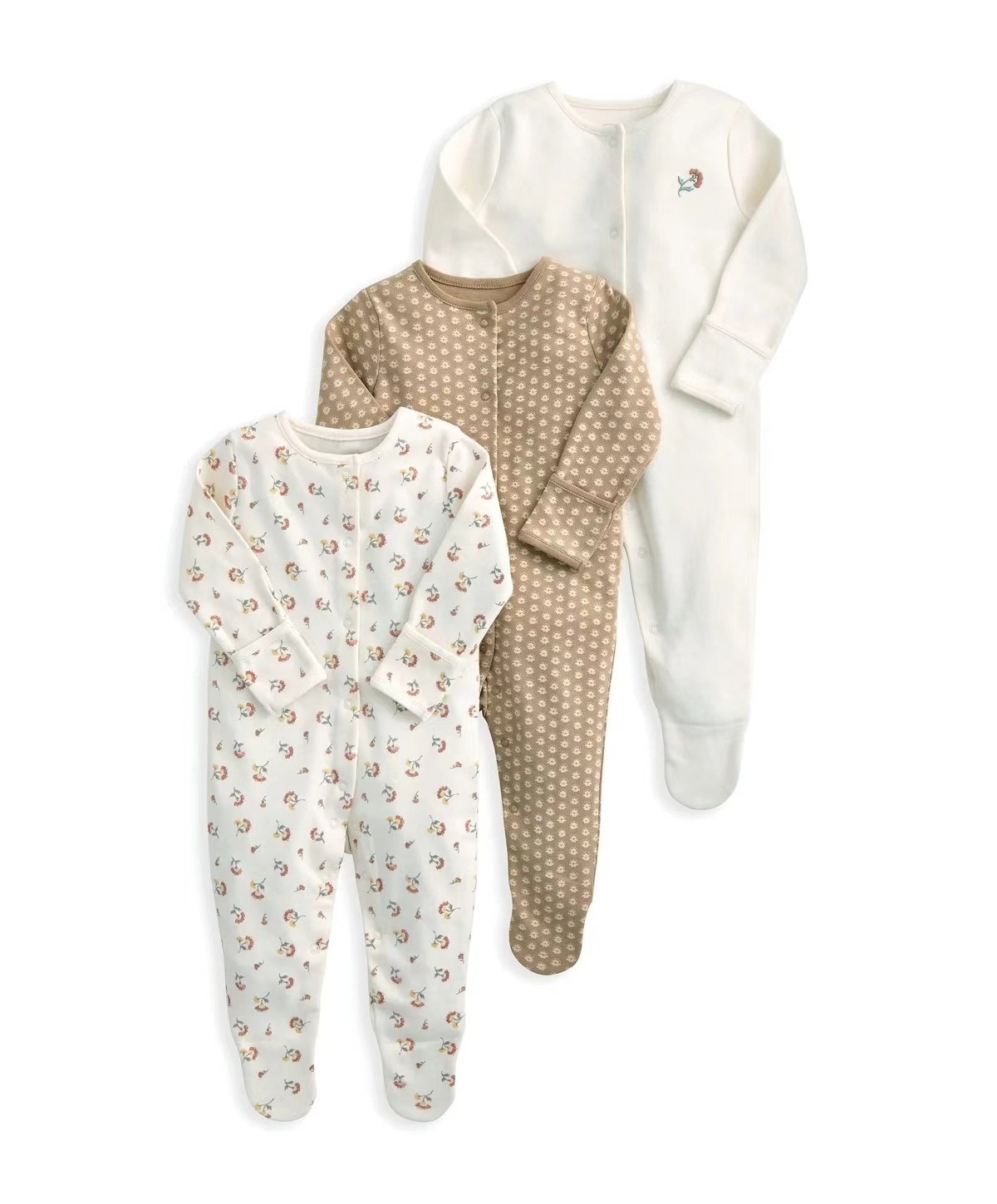 3pcs/lots Long Sleeve Romper Baby Bodysuits Newborn Cotton Romper Clothes Sets Baby Girl Boy Clothes Cartoon Ropa Jumpsuits Baby Clothes 3M-12M