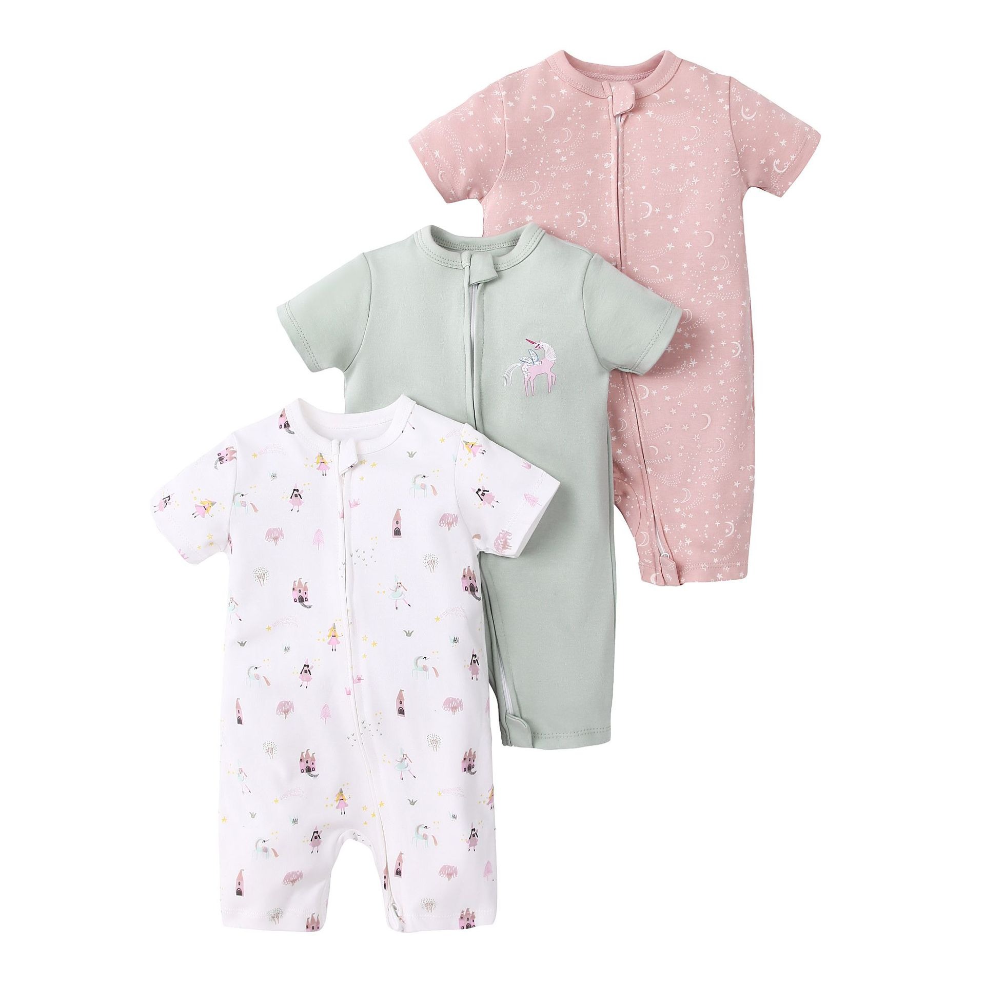 3pcs/lots Short Sleeve Romper Baby Bodysuits Newborn Cotton Romper Clothes Sets Baby Girl Boy Clothes Cartoon Ropa Jumpsuits Baby Clothes 6M-24M