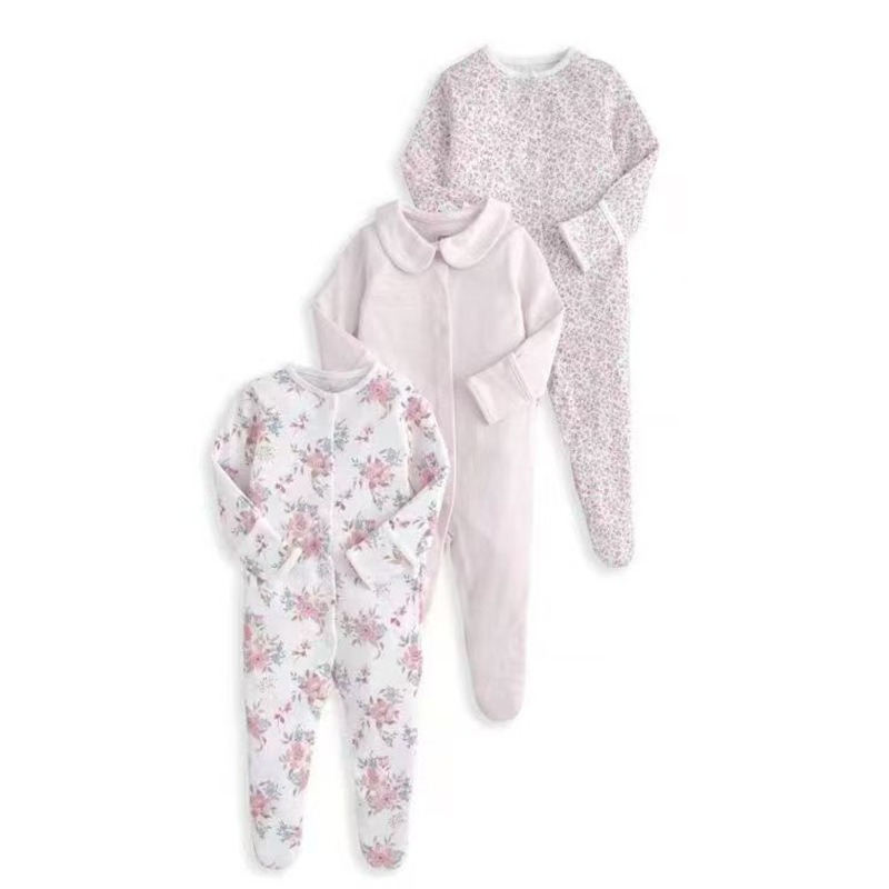 3pcs/lots Long Sleeve Romper Baby Bodysuits Newborn Cotton Romper Clothes Sets Baby Girl Boy Clothes Cartoon Ropa Jumpsuits Baby Clothes 3M-12M