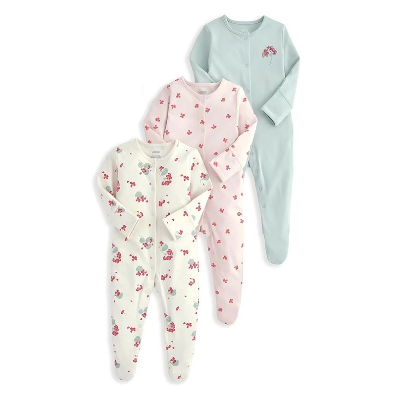 3pcs/lots Long Sleeve Romper Baby Bodysuits Newborn Cotton Romper Clothes Sets Baby Girl Boy Clothes Cartoon Ropa Jumpsuits Baby Clothes 3M-12M