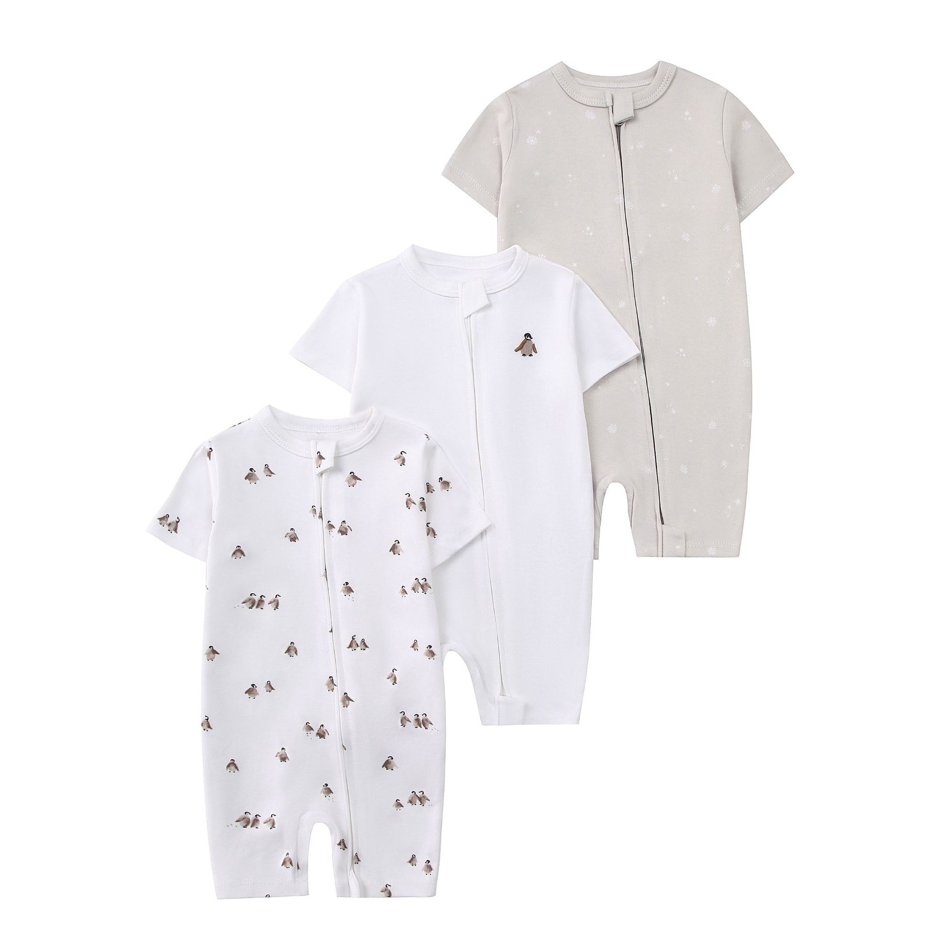 3pcs/lots Short Sleeve Romper Baby Bodysuits Newborn Cotton Romper Clothes Sets Baby Girl Boy Clothes Cartoon Ropa Jumpsuits Baby Clothes 6M-24M