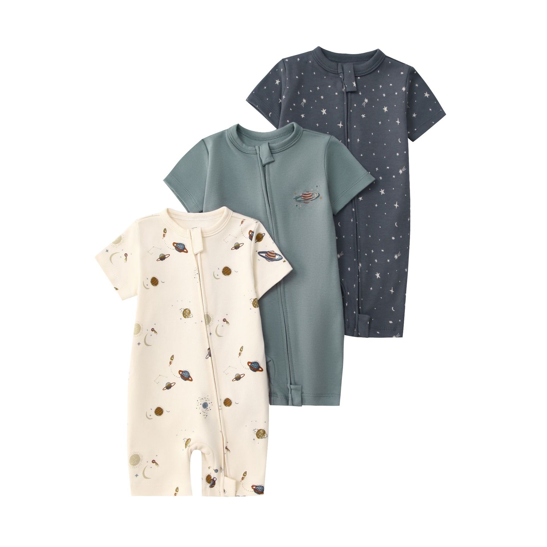 3pcs/lots Short Sleeve Baby Romper Bodysuits Newborn Cotton Romper Clothes Sets Baby Girl Boy Clothes Cartoon Ropa Jumpsuits Baby Clothes 6M-24M