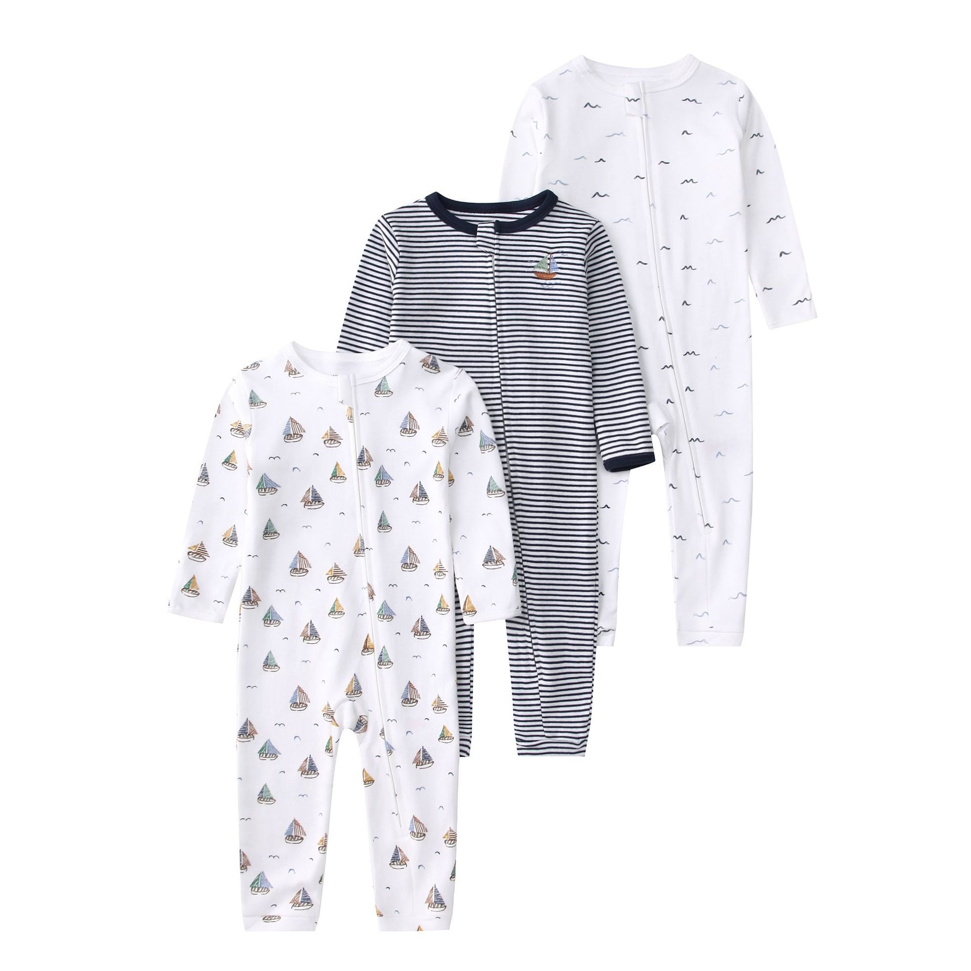 3pcs/lots Long Sleeve Romper Baby Bodysuits Toddler Bodysuits Newborn Cotton Romper Clothes Sets Baby Girl Boy Clothes Cartoon Ropa Jumpsuits Baby Clothes 6M-24M