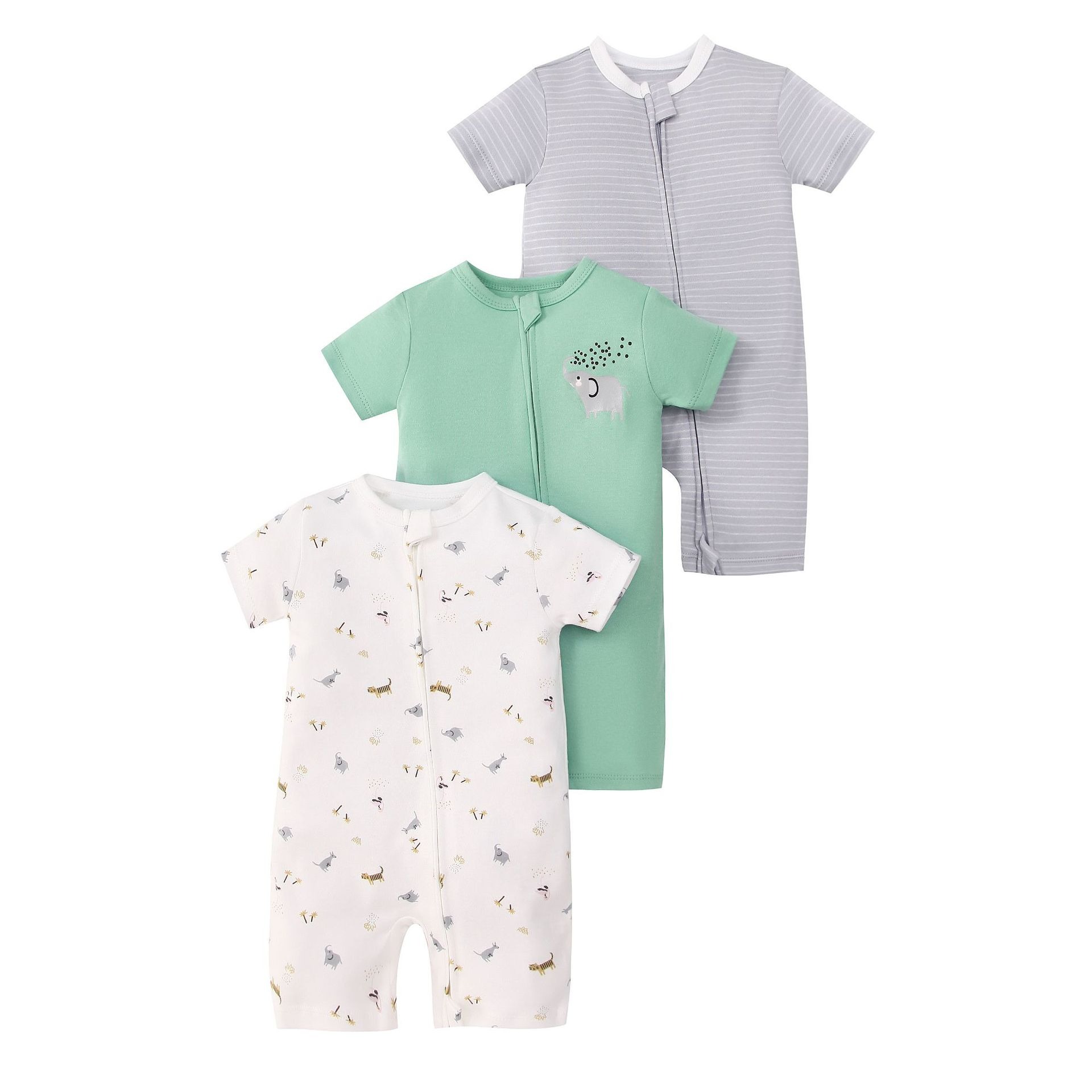 3pcs/lots Short Sleeve Romper Baby Bodysuits Newborn Cotton Romper Clothes Sets Baby Girl Boy Clothes Cartoon Ropa Jumpsuits Baby Clothes 6M-24M