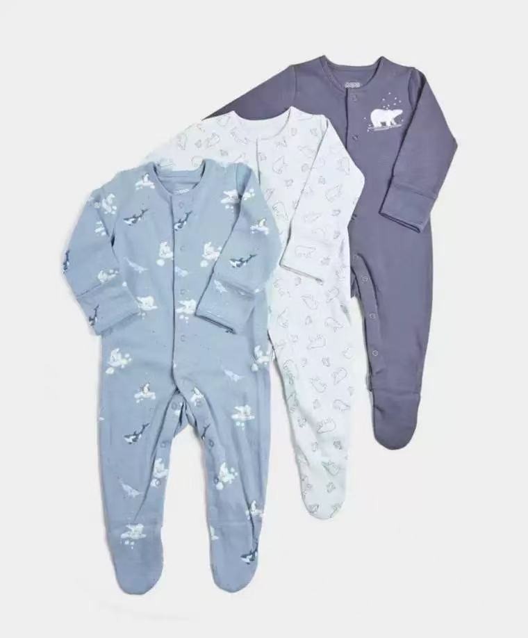 3pcs/lots Long Sleeve Romper Baby Bodysuits Newborn Cotton Romper Clothes Sets Baby Girl Boy Clothes Cartoon Ropa Jumpsuits Baby Clothes 3M-12M