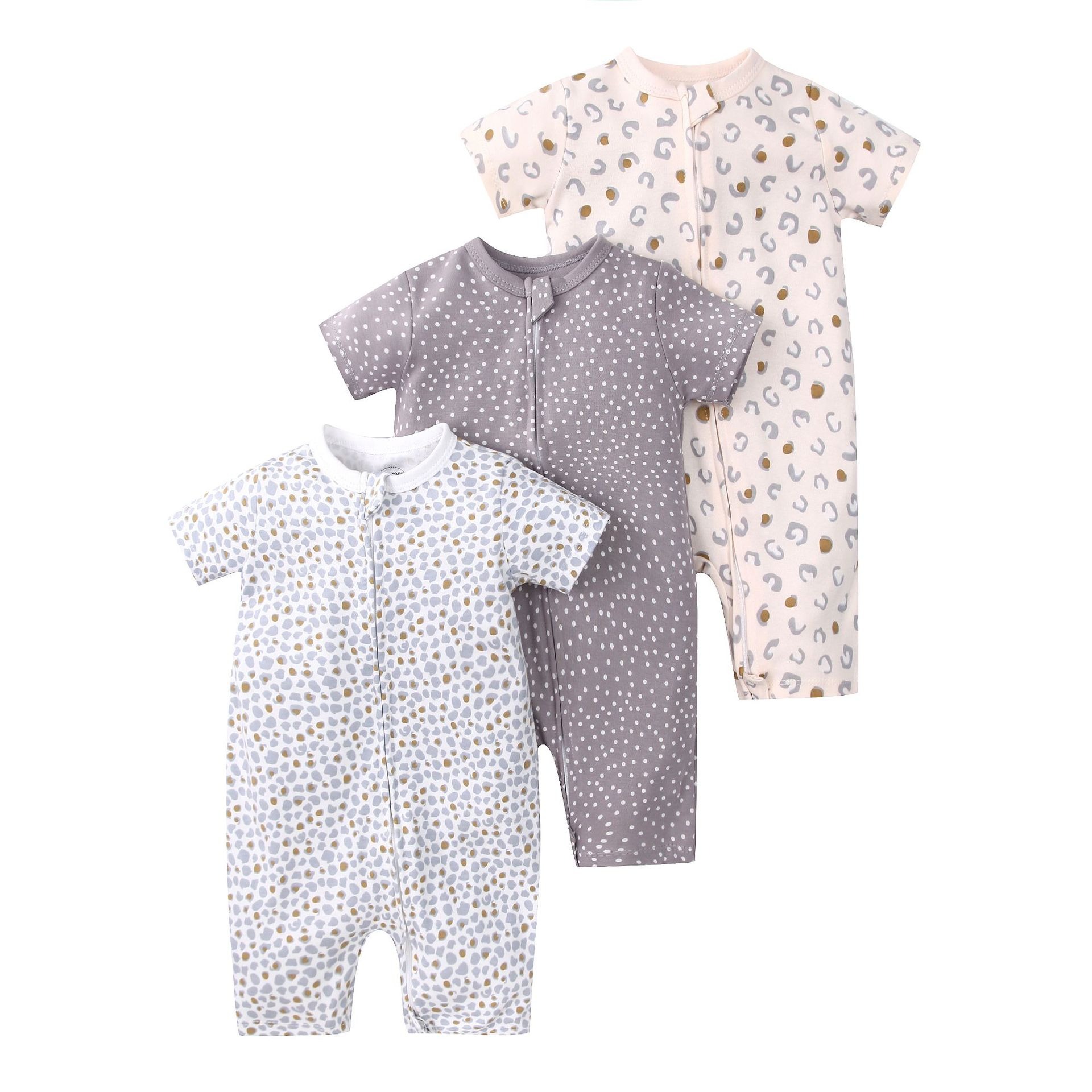 3pcs/lots Short Sleeve Romper Baby Bodysuits Newborn Cotton Romper Clothes Sets Baby Girl Boy Clothes Cartoon Ropa Jumpsuits Baby Clothes 6M-24M