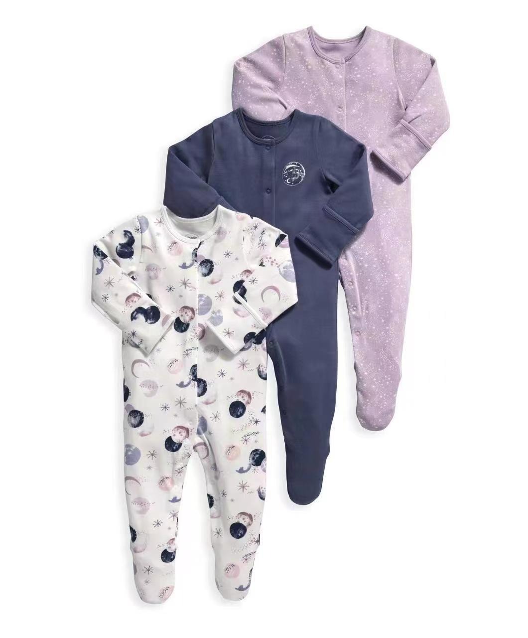 3pcs/lots Long Sleeve Romper Baby Bodysuits Newborn Cotton Romper Clothes Sets Baby Girl Boy Clothes Cartoon Ropa Jumpsuits Baby Clothes 3M-12M