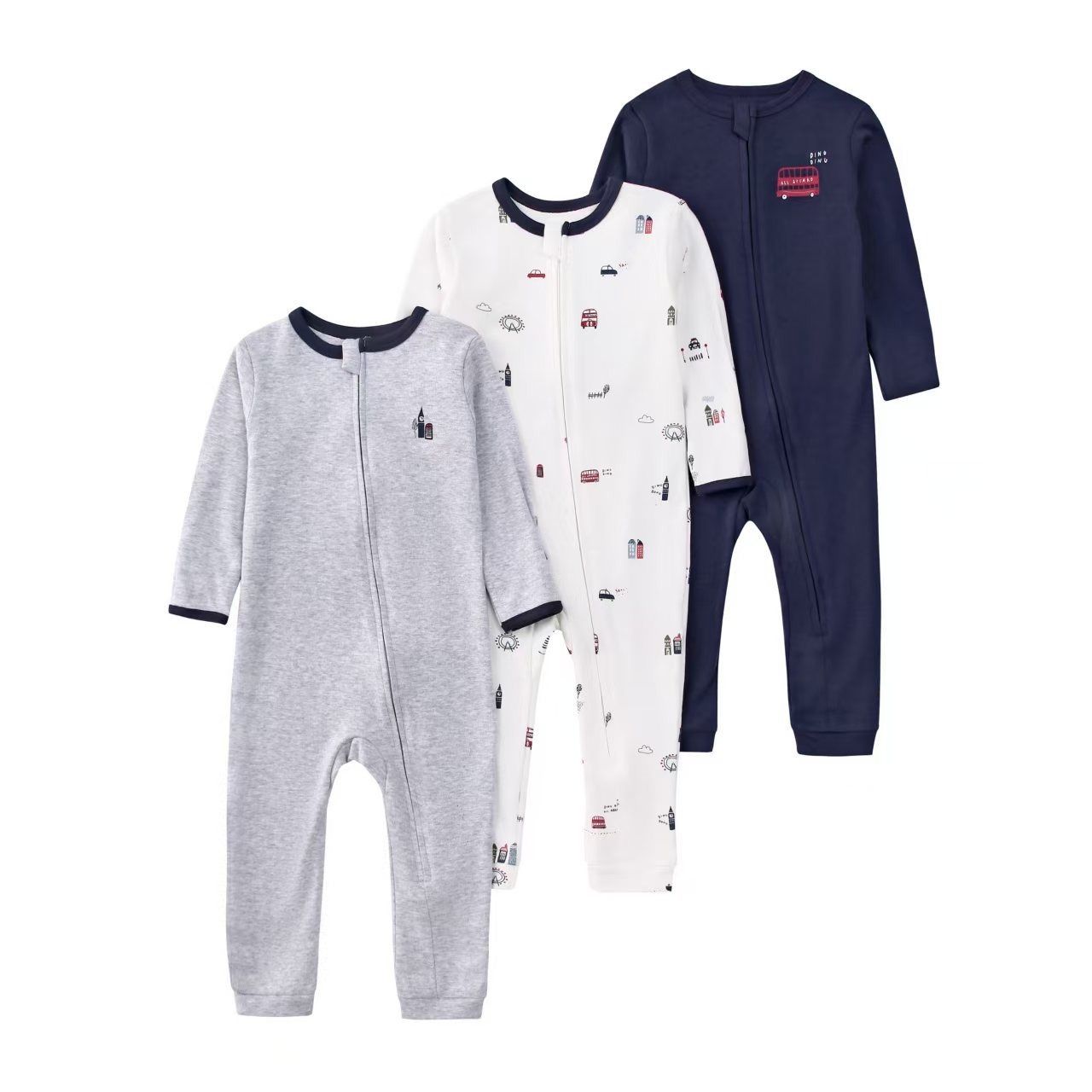3pcs/lots Long Sleeve Romper Baby Bodysuits Toddler Bodysuits Newborn Cotton Romper Clothes Sets Baby Girl Boy Clothes Cartoon Ropa Jumpsuits Baby Clothes 6M-24M