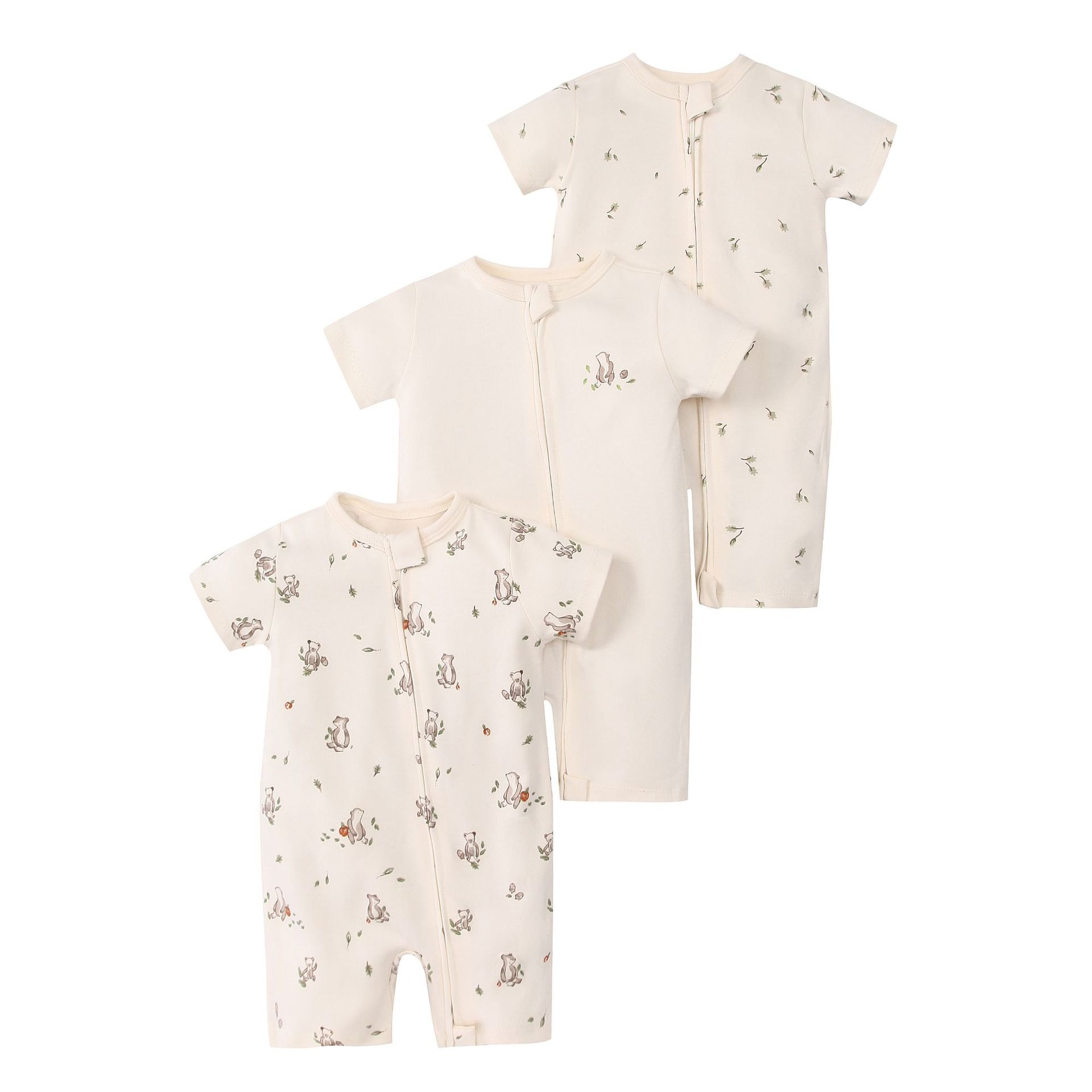 3pcs/lots Short Sleeve Romper Baby Bodysuits Newborn Cotton Romper Clothes Sets Baby Girl Boy Clothes Cartoon Ropa Jumpsuits Baby Clothes 6M-24M