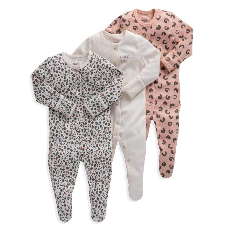 3pcs/lots Long Sleeve Romper Baby Bodysuits Newborn Cotton Romper Clothes Sets Baby Girl Boy Clothes Cartoon Ropa Jumpsuits Baby Clothes 3M-12M
