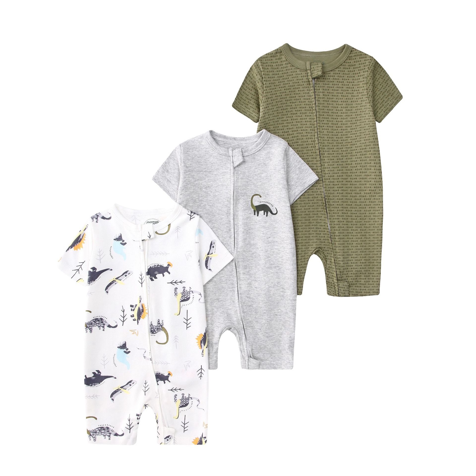 3pcs/lots Short Sleeve Romper Baby Bodysuits Newborn Cotton Romper Clothes Sets Baby Girl Boy Clothes Cartoon Ropa Jumpsuits Baby Clothes 6M-24M