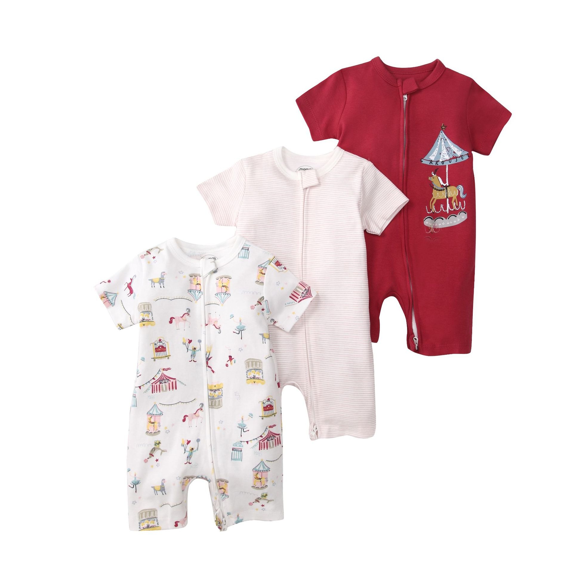 3pcs/lots Short Sleeve Baby Romper Bodysuits Newborn Cotton Romper Clothes Sets Baby Girl Boy Clothes Cartoon Print Ropa Jumpsuits Baby Clothes 6M-24M