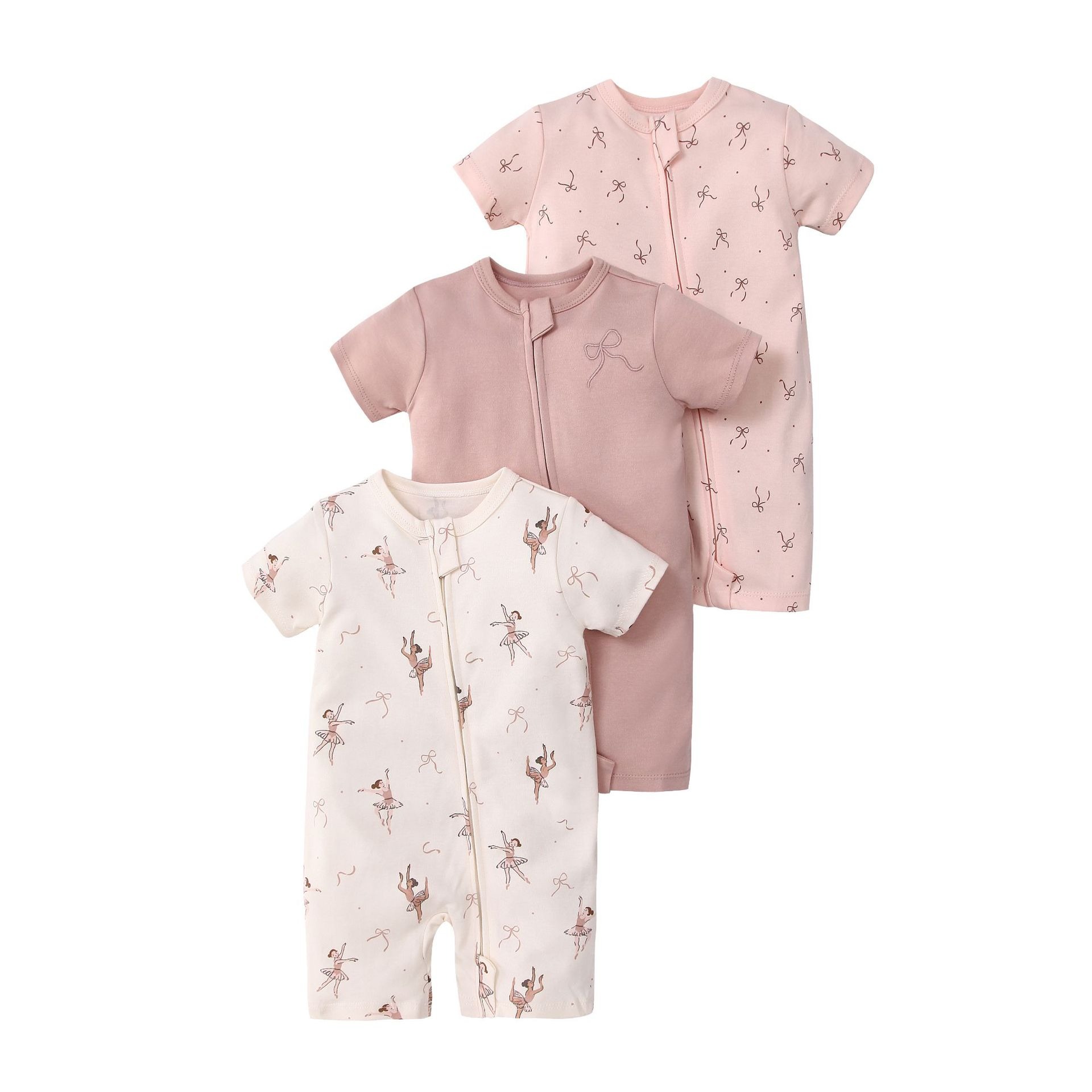 3pcs/lots Short Sleeve Romper Baby Bodysuits Newborn Cotton Romper Clothes Sets Baby Girl Boy Clothes Cartoon Ropa Jumpsuits Baby Clothes 6M-24M