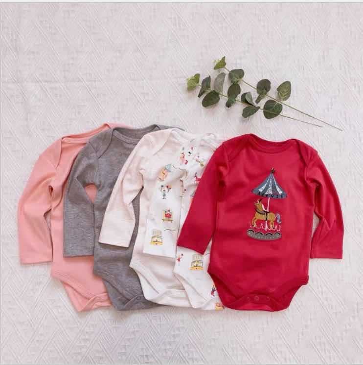 5pcs/lots Long Sleeve Baby Romper Bodysuits Newborn Cotton Romper Clothes Sets Unisex Baby Girl Clothes Long Sleeve Cartoon Print Ropa Jumpsuits Clothes 3-24M