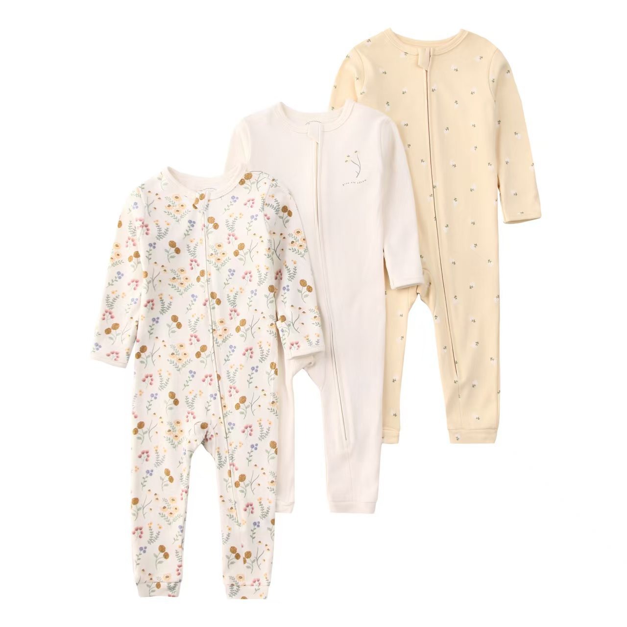 3pcs/lots Long Sleeve Romper Baby Bodysuits Toddler Bodysuits Newborn Cotton Romper Clothes Sets Baby Girl Boy Clothes Cartoon Ropa Jumpsuits Baby Clothes 6M-24M