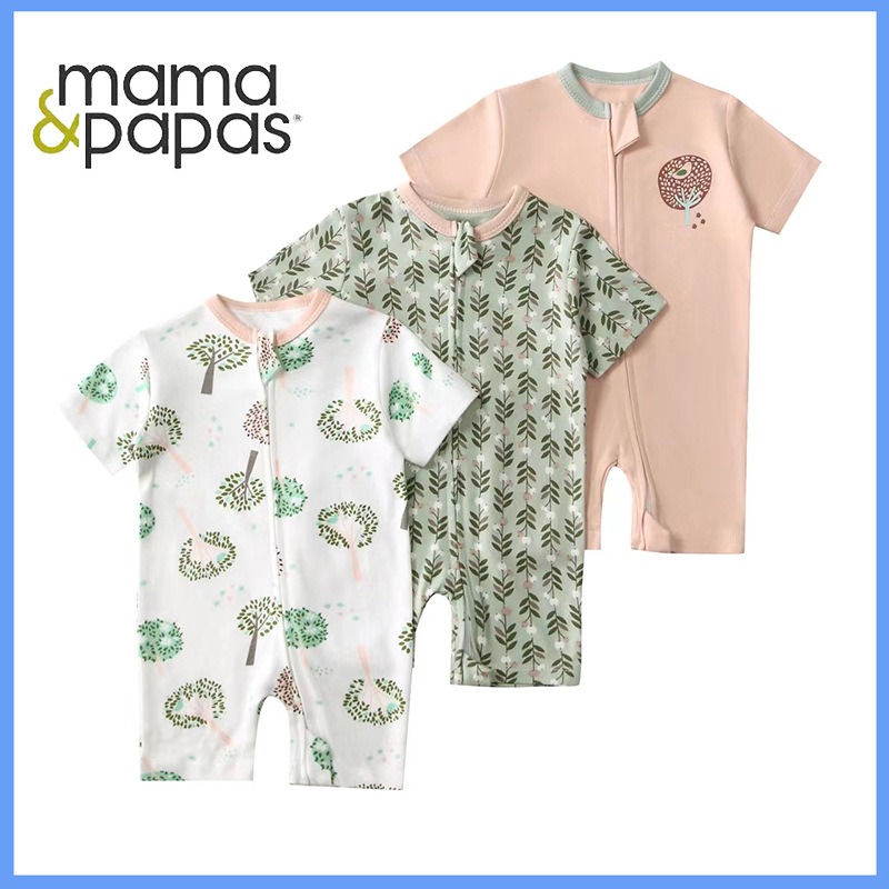 3pcs/lots Short Sleeve Baby Romper Bodysuits Newborn Cotton Romper Clothes Sets Baby Girl Boy Clothes Cartoon Print Ropa Jumpsuits Baby Clothes 6M-24M