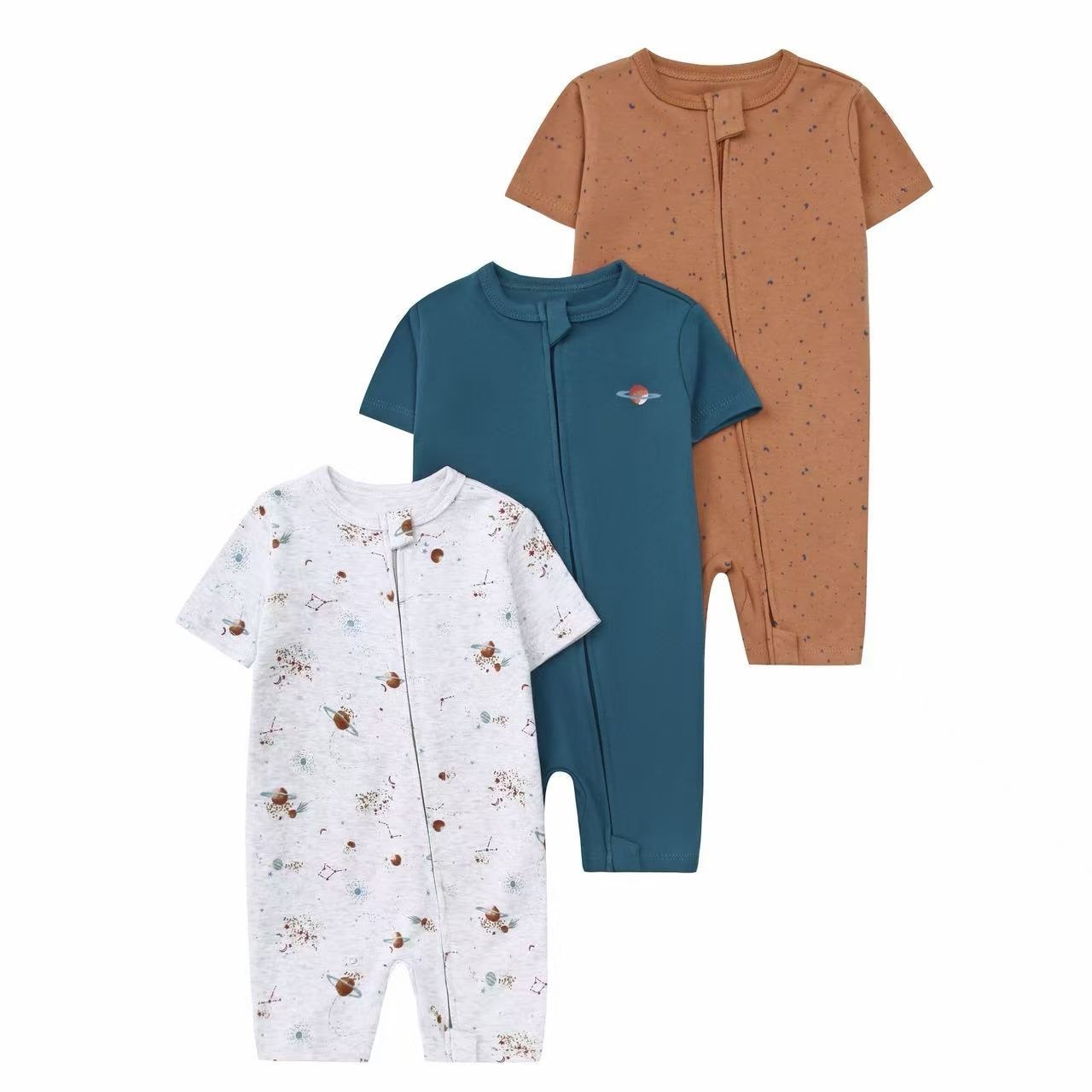 3pcs/lots Short Sleeve Romper Baby Bodysuits Newborn Cotton Romper Clothes Sets Baby Girl Boy Clothes Cartoon Ropa Jumpsuits Baby Clothes 6M-24M