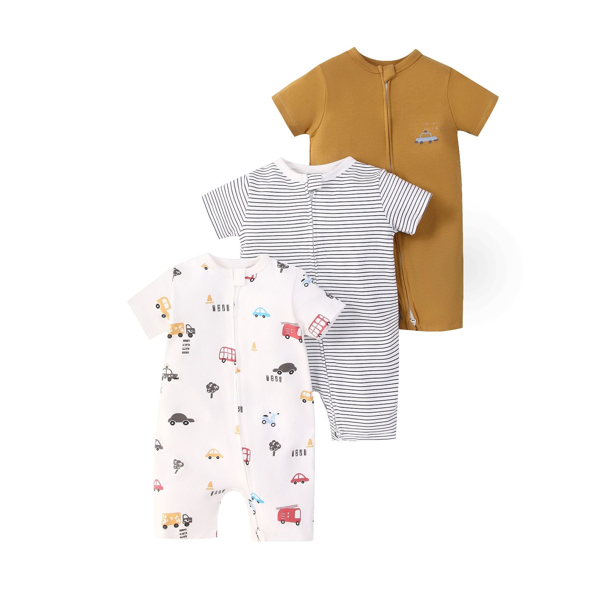 3pcs/lots Short Sleeve Romper Baby Bodysuits Newborn Cotton Romper Clothes Sets Baby Girl Boy Clothes Cartoon Ropa Jumpsuits Baby Clothes 6M-24M