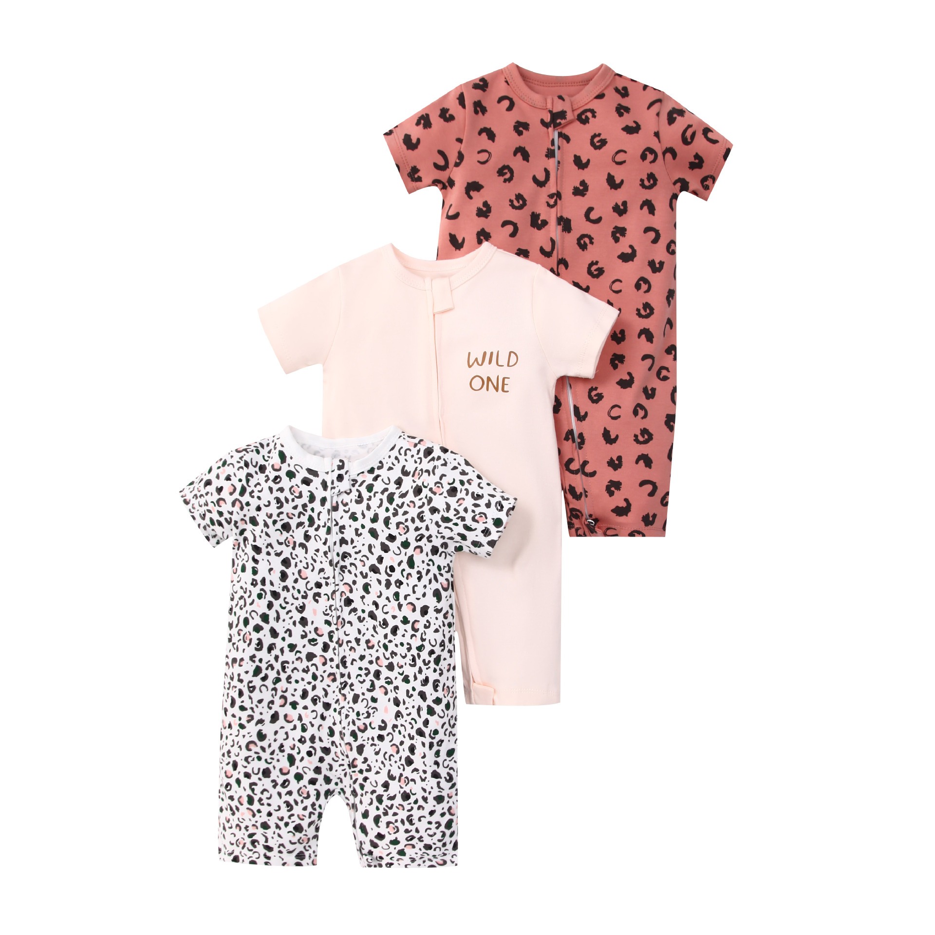3pcs/lots Short Sleeve Romper Baby Bodysuits Newborn Cotton Romper Clothes Sets Baby Girl Boy Clothes Cartoon Ropa Jumpsuits Baby Clothes 6M-24M
