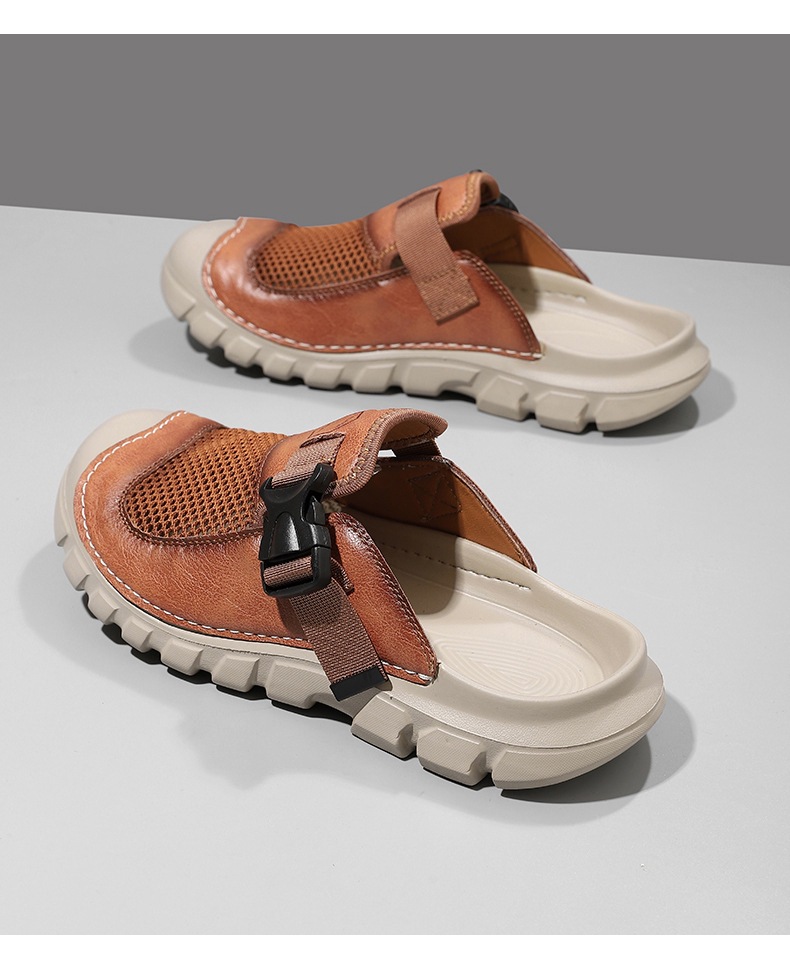 Men's sandals, outdoor anti-slip and anti-odor large size beach sandals for wading, open shoes