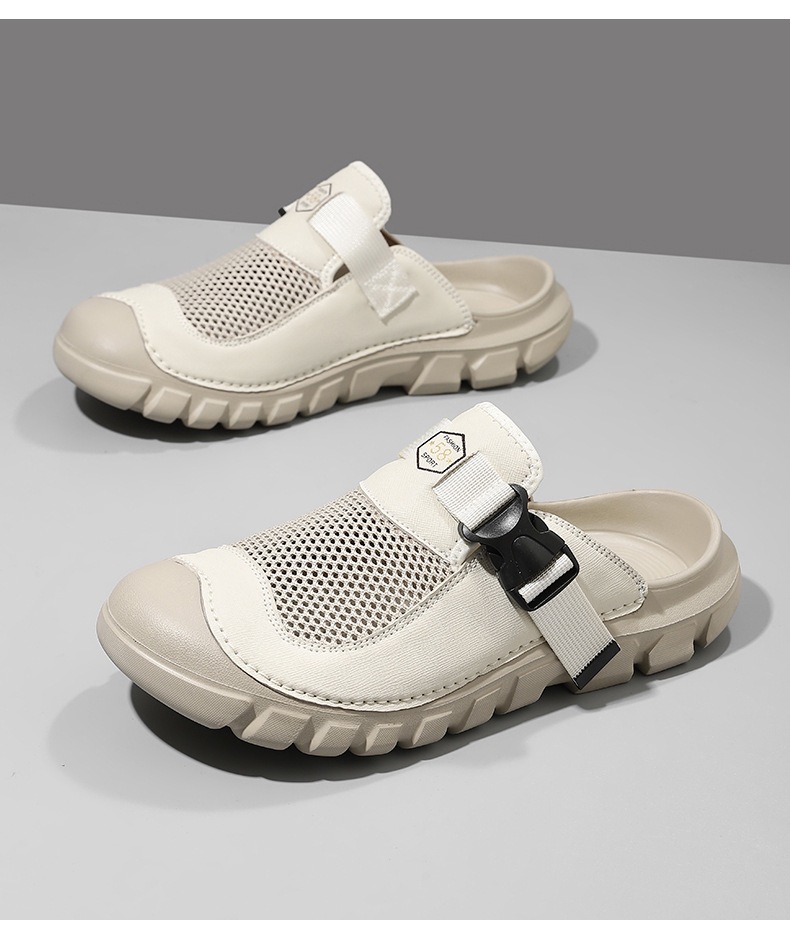 Men's sandals, outdoor anti-slip and anti-odor large size beach sandals for wading, open shoes