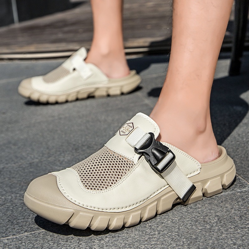 Men's sandals, outdoor anti-slip and anti-odor large size beach sandals for wading, open shoes