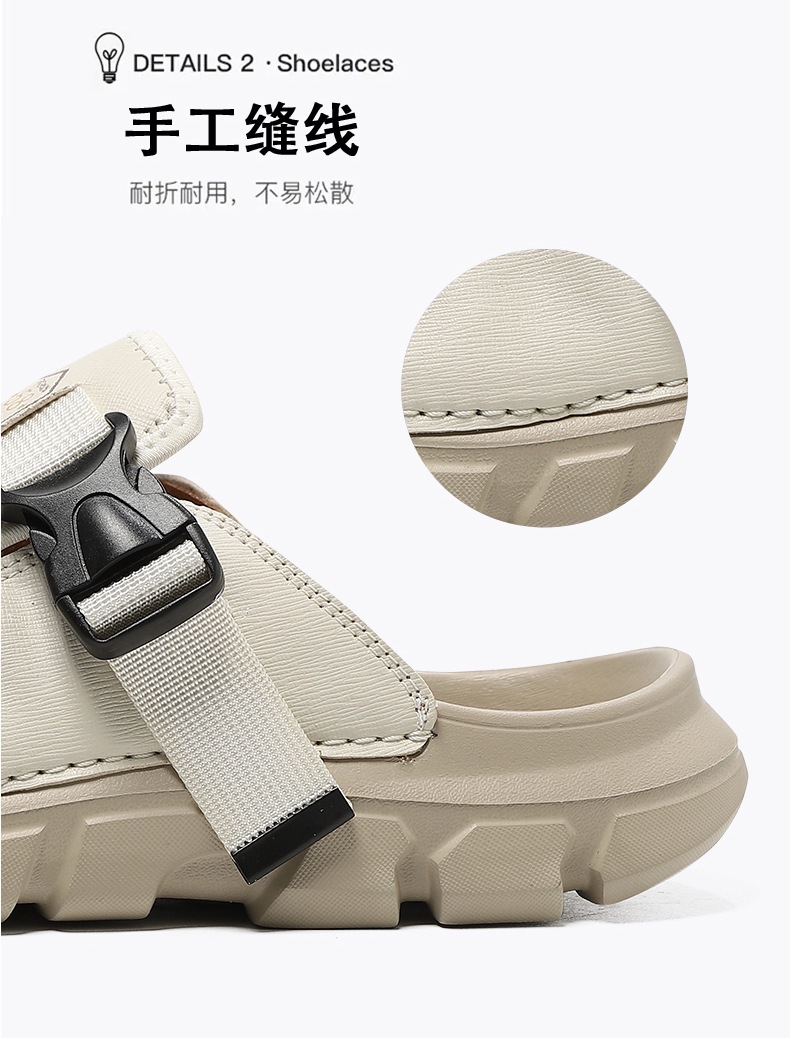 Men's sandals, outdoor anti-slip and anti-odor large size beach sandals for wading, open shoes