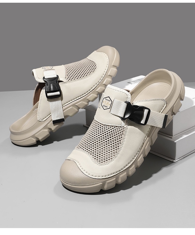 Men's sandals, outdoor anti-slip and anti-odor large size beach sandals for wading, open shoes