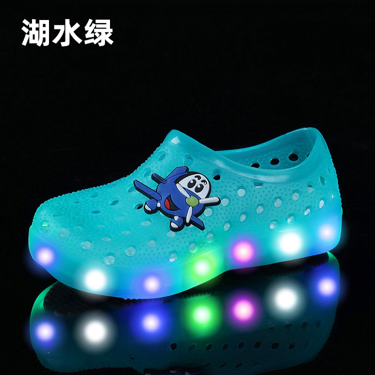 Beach shoes, light-up shoes, children's shoes, small and medium-sized children's light-up shoes, children's shoes, colorful baby light-up shoes.