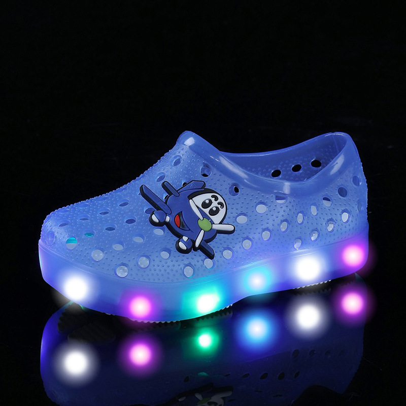 Beach shoes, light-up shoes, children's shoes, small and medium-sized children's light-up shoes, children's shoes, colorful baby light-up shoes.
