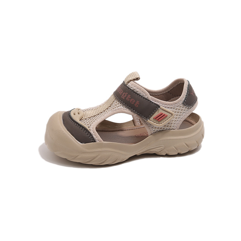 Fashionable children's shoes, children's closed-toe sandals, breathable mesh shoes, beach shoes for boys and girls, thin sandals, open shoes.