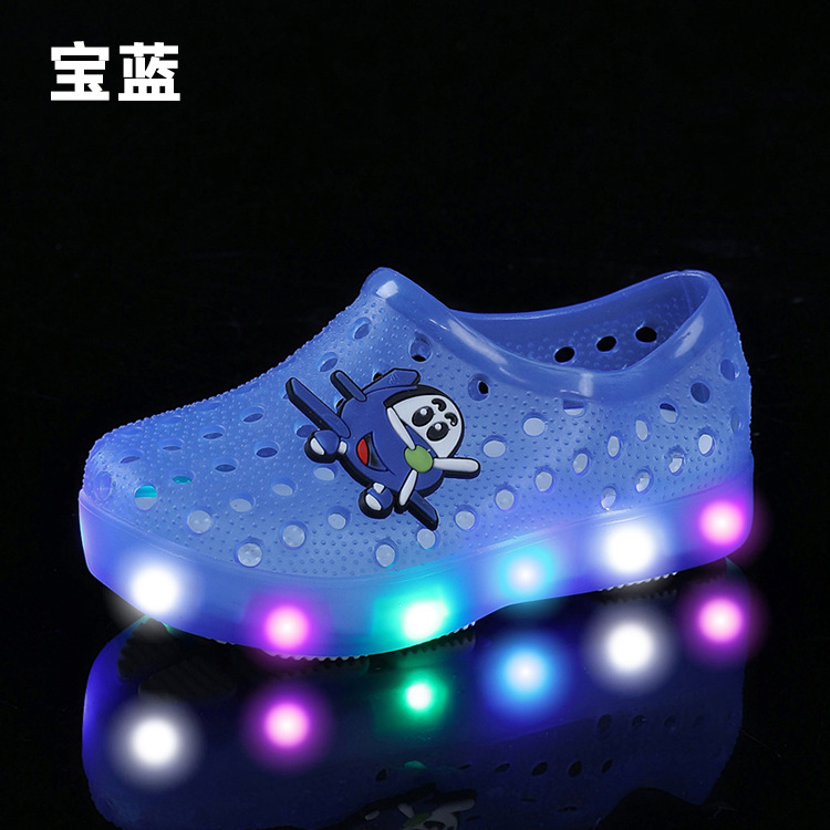 Beach shoes, light-up shoes, children's shoes, small and medium-sized children's light-up shoes, children's shoes, colorful baby light-up shoes.