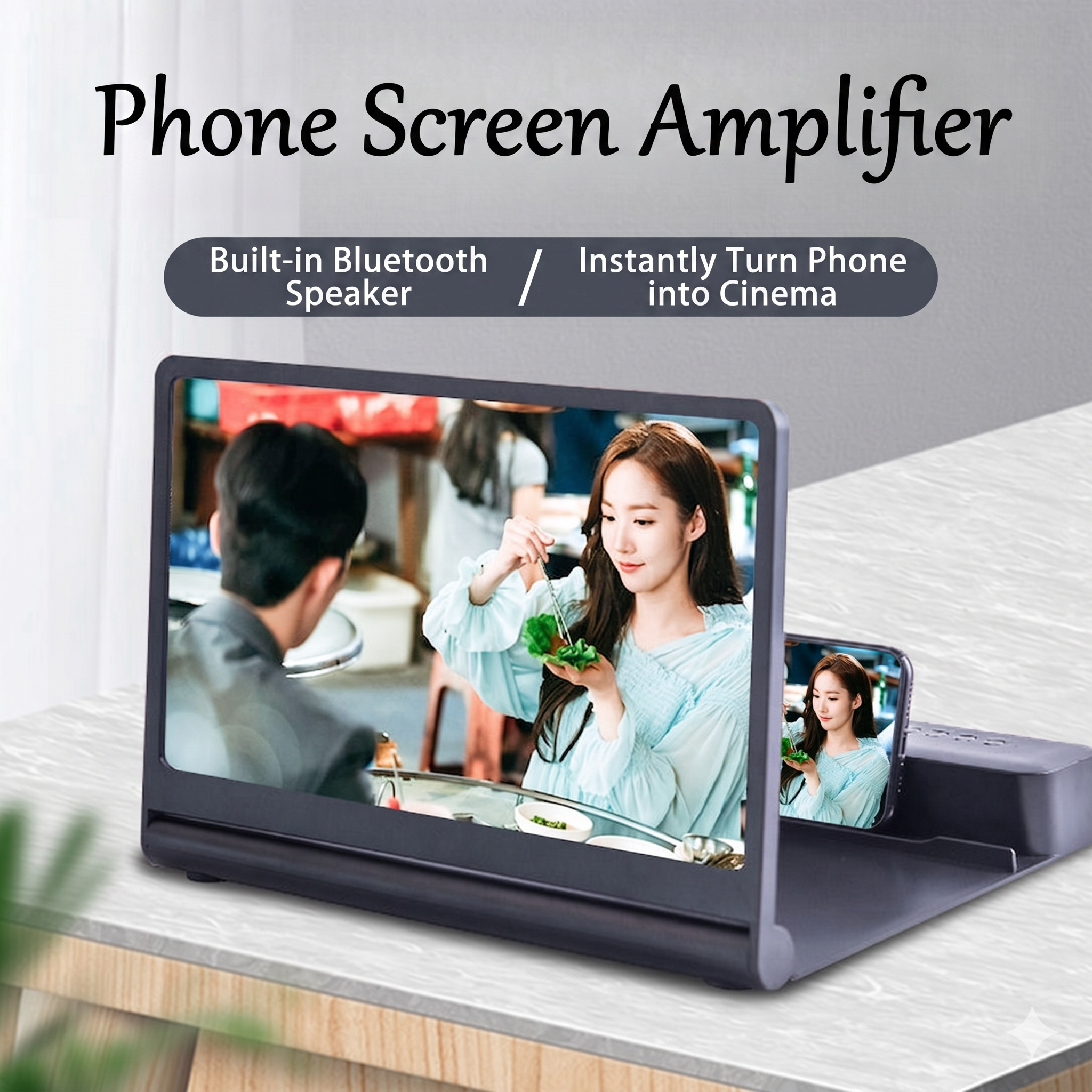 12 inch screen expanders mobile phone screen magnifier with Bluetooth 5.0 speaker HD Video Amplifier Enlarge Screen