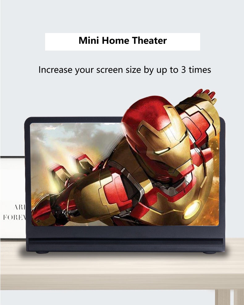 12 inch screen expanders mobile phone screen magnifier with Bluetooth 5.0 speaker HD Video Amplifier Enlarge Screen