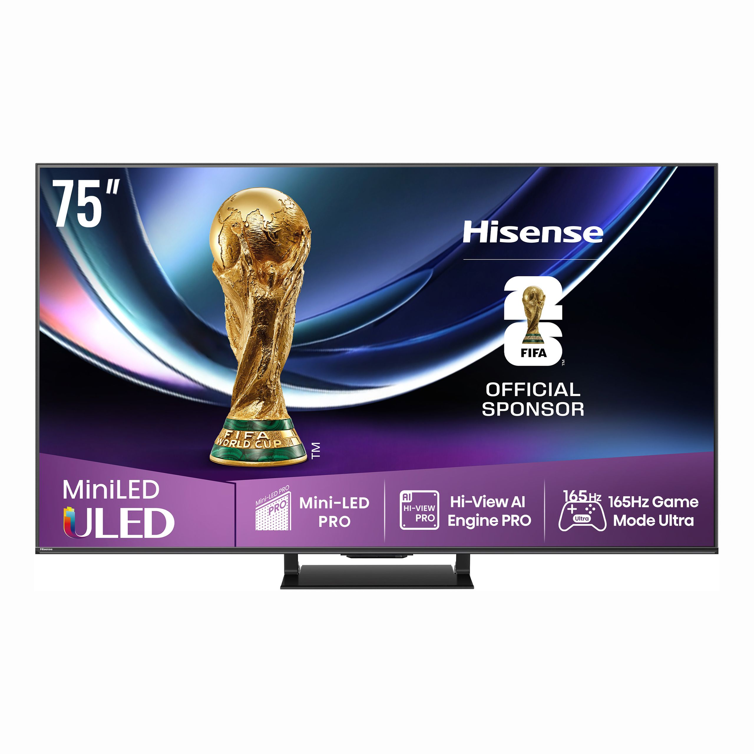 Hisense 75U7Q Pro 75 inch Smart UHD 4K Uled-MiniLed 165Hz Processor Smart TV