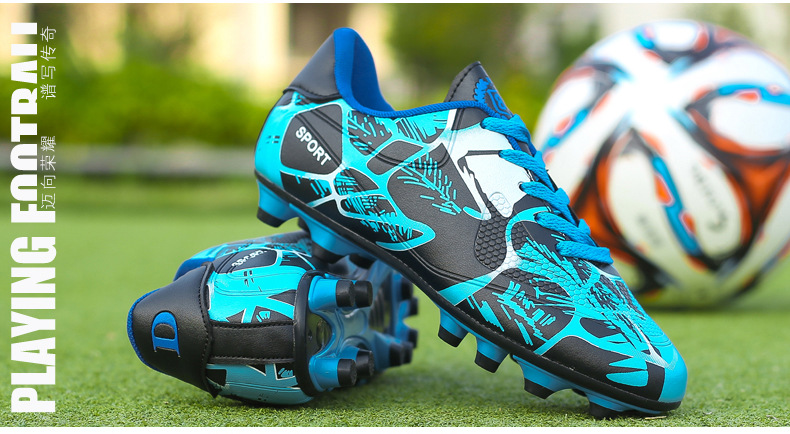 Football Shoes Adult Large Size Children's Lightweight Low-Top AG Spikes Men's Women's Artificial Grass Field Soccer Shoes