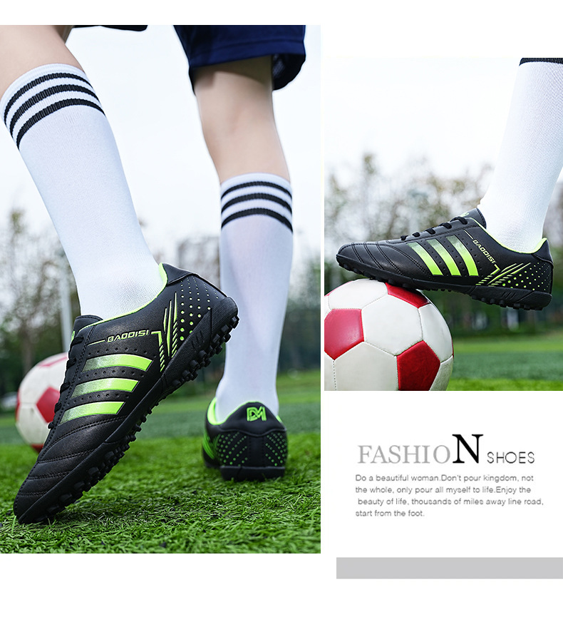 Soccer Shoe Football New Lace-Up Football Shoes for Teenagers Student Training Sneakers Adult Men's Shoes Athletic Soccer Training Shoes