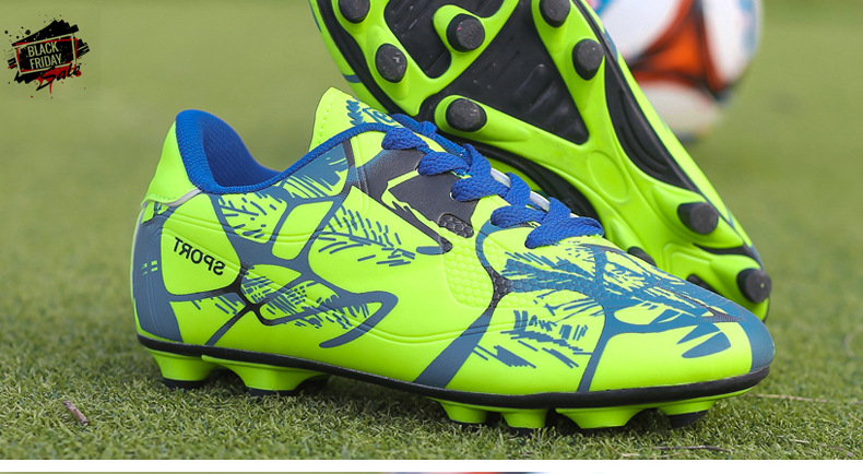 Football Shoes Adult Large Size Children's Lightweight Low-Top AG Spikes Men's Women's Artificial Grass Field Soccer Shoes