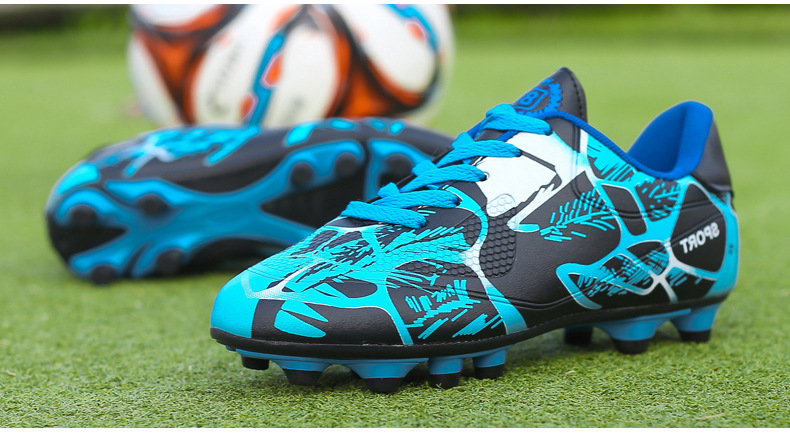 Football Shoes Adult Large Size Children's Lightweight Low-Top AG Spikes Men's Women's Artificial Grass Field Soccer Shoes
