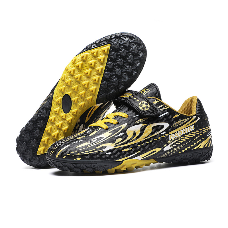 Velcro Football Shoes for Boys Girls Children Primary School Students Soccer Competition Training Sports Shoes Kids Shoes Boys' Shoes Athletic Outdoor Shoes
