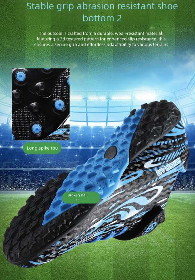 Velcro Football Shoes for Boys Girls Children Primary School Students Soccer Competition Training Sports Shoes Kids Shoes Boys' Shoes Athletic Outdoor Shoes