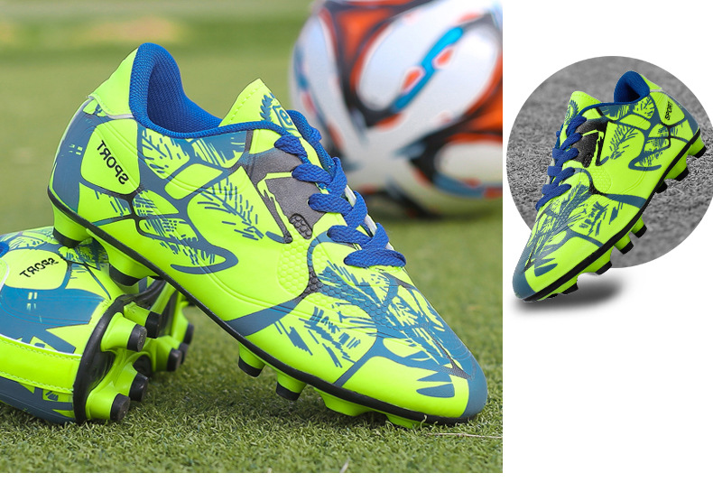 Football Shoes Adult Large Size Children's Lightweight Low-Top AG Spikes Men's Women's Artificial Grass Field Soccer Shoes